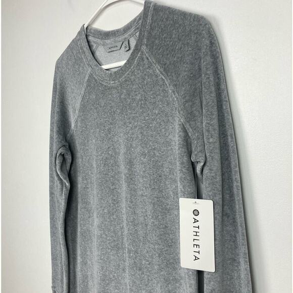 NWT * ATHLETA Criss Cross Sweatshirt Dress in Grey - Size S - Picture 8 of 16
